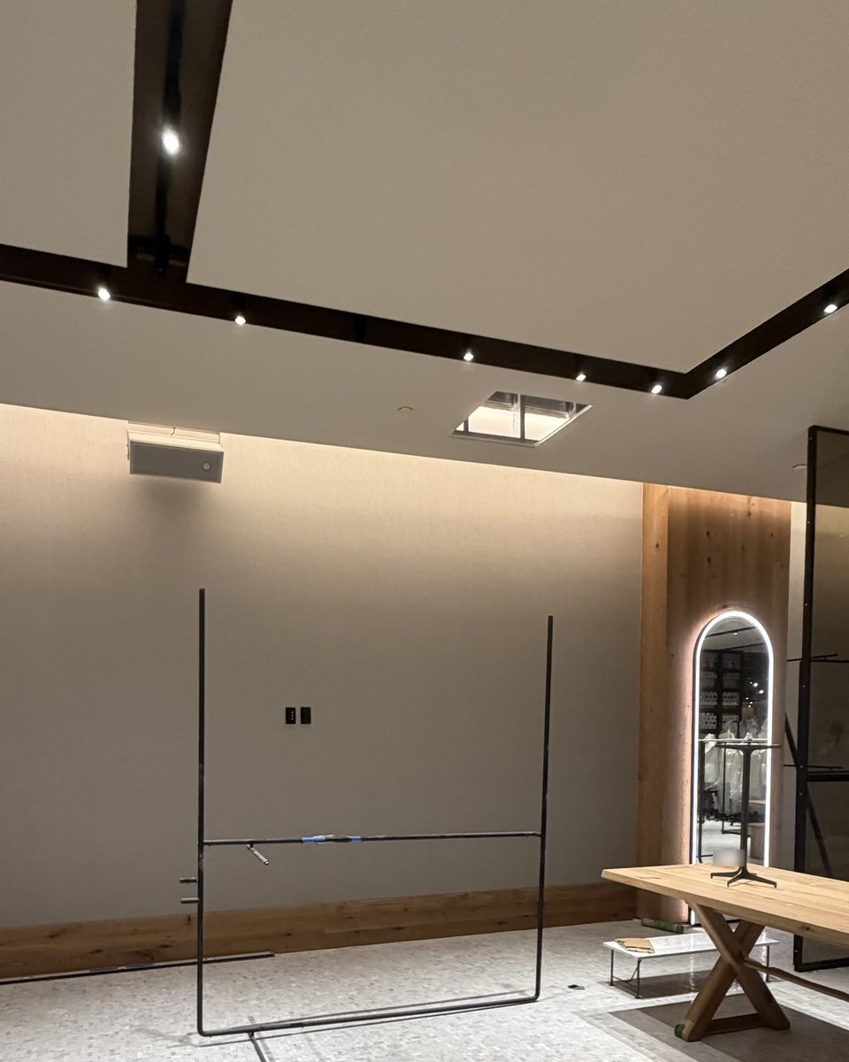 Commercial space prepared for wallcovering installation by Salt Wallcovering