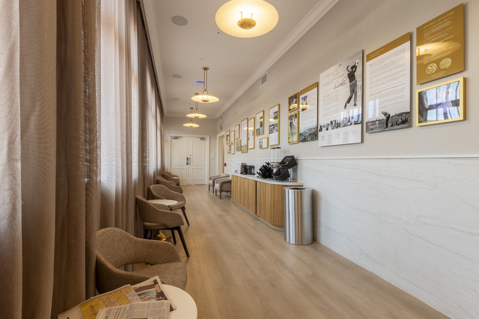 Wallcovering installation at a private golf club in Miami by Salt Wallcovering
